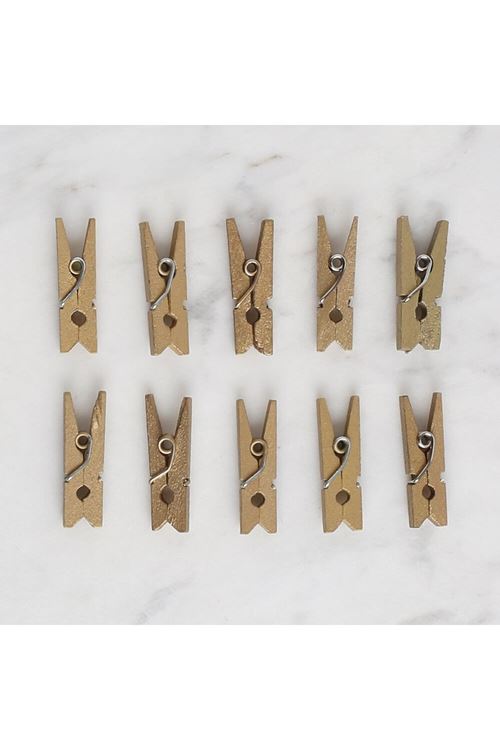 LOREN CRAFTS 10 LU ALTIN RENK MİNİ MANDAL