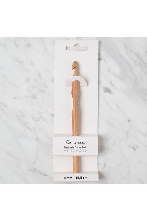 La Mia Whitewood 8 mm 15.5 cm Ahşap Yün Tığ
