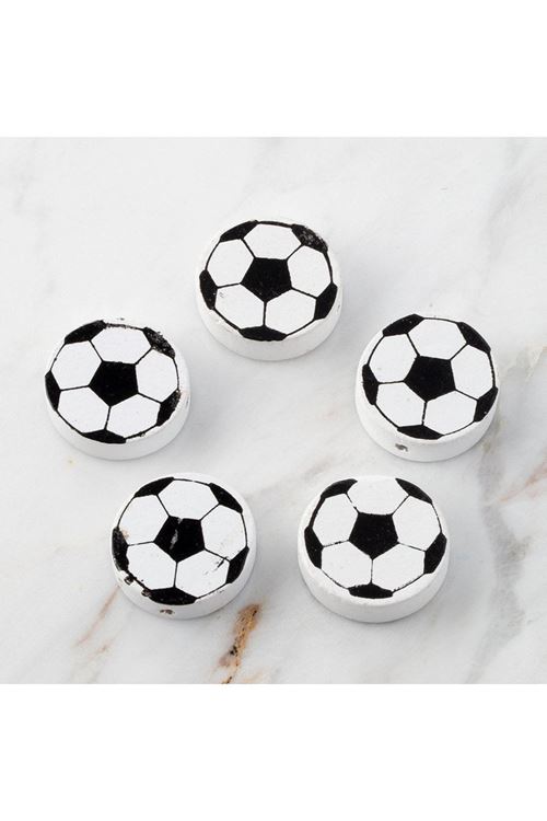 Loren 5 li Futbol Topu Yuvarlak Ahşap Boncuk