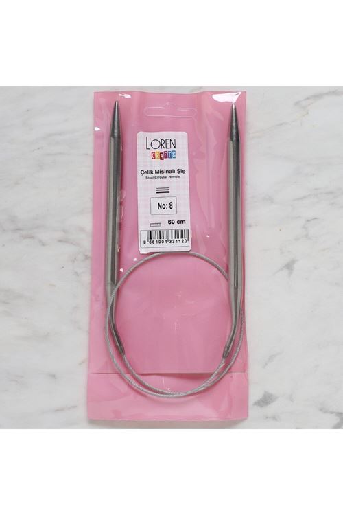 LOREN CRAFTS 8 MM ÇELİK MİSİNALI ŞİŞ 60 CM