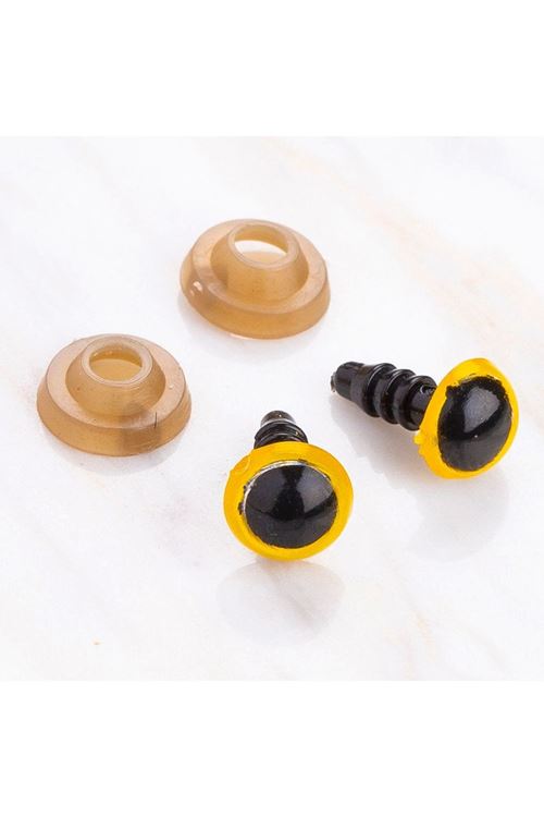 Loren 8 mm Sarı 5 Çift Amigurumi Göz