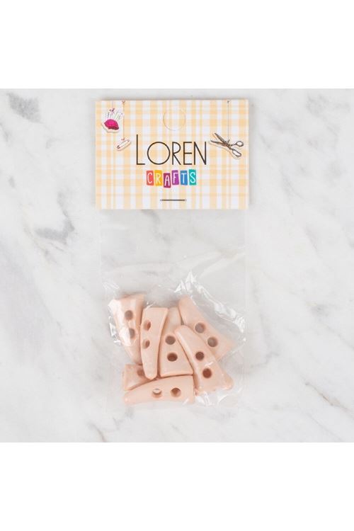 Loren Crafts 8 li açık pembe çoban düğme - 139