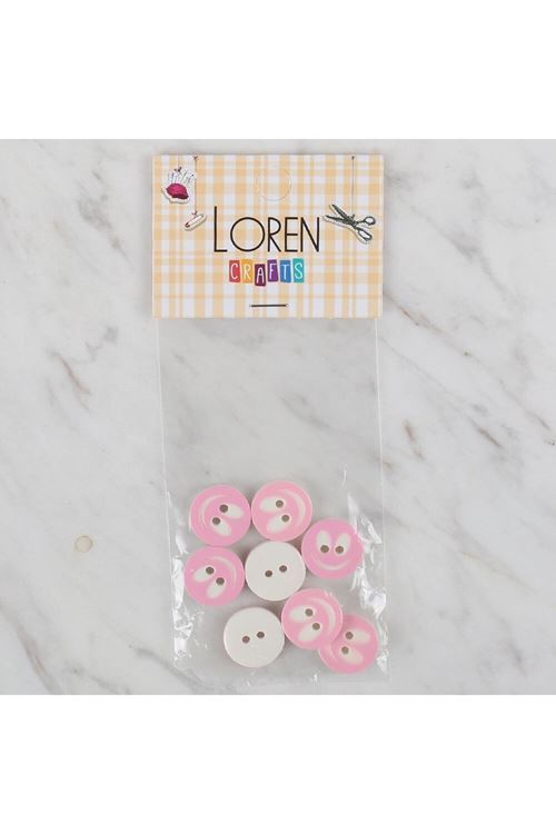 Loren Crafts 8 li gülen yüz pembe - 526
