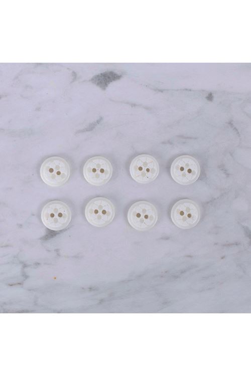 Loren Crafts 8 li Futbol Topu Beyaz Düğme - 0410