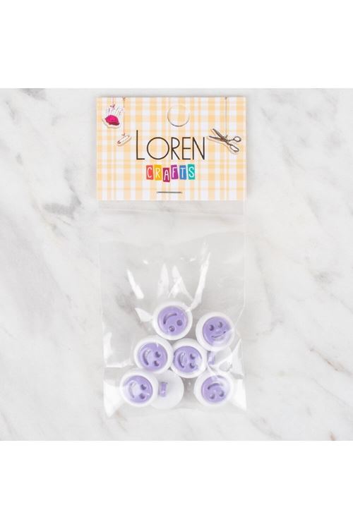 Loren Crafts 8 li Lila Düğme - 634