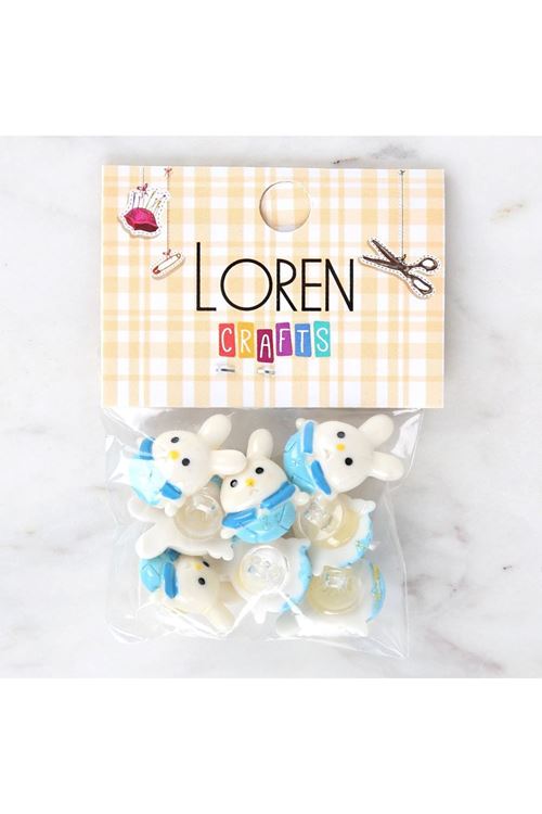 Loren Crafts Beyaz 8'li Düğme - 3032