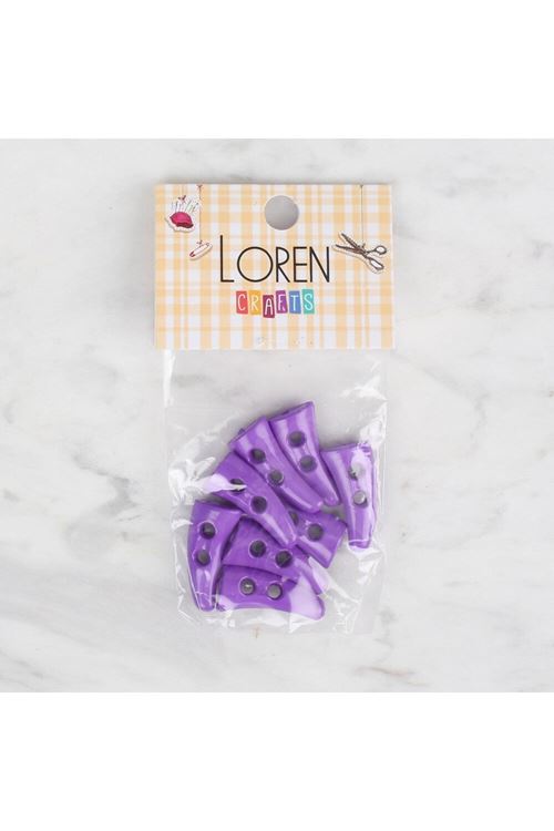 Loren Crafts 8 li mor çoban düğme - 130