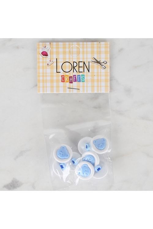 Loren Crafts 8 li Mavi Düğme - 622