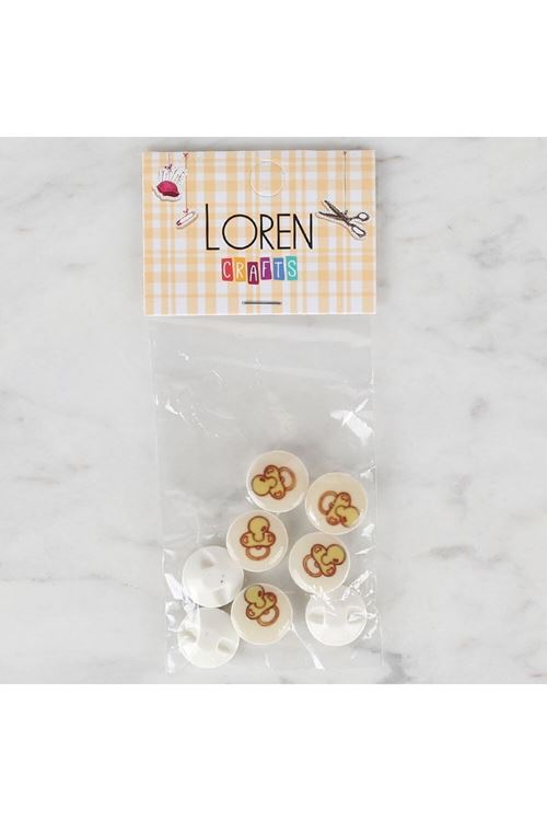 Loren Crafts 8 li Krem Emzik Düğme - 674
