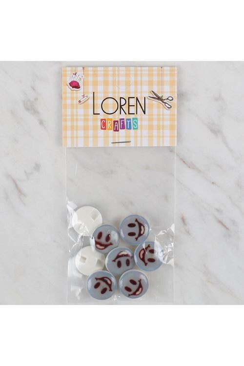 Loren Crafts 8 li Mavi Düğme - 699
