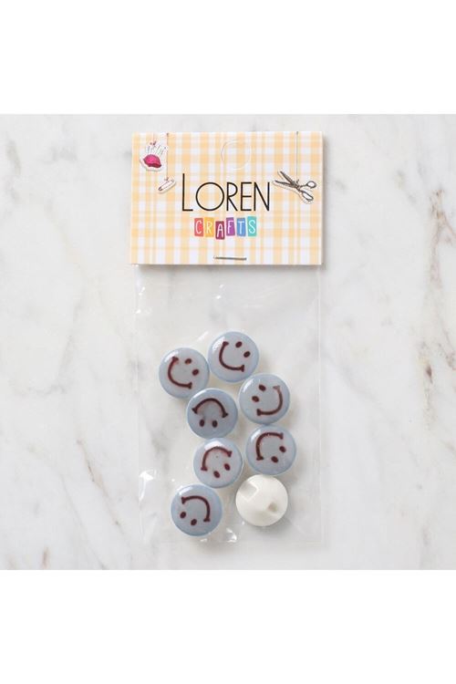 Loren Crafts 8 li Mavi Düğme - 703