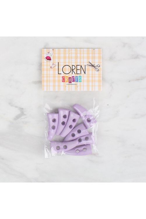 Loren Crafts 8 li lila çoban düğme - 129