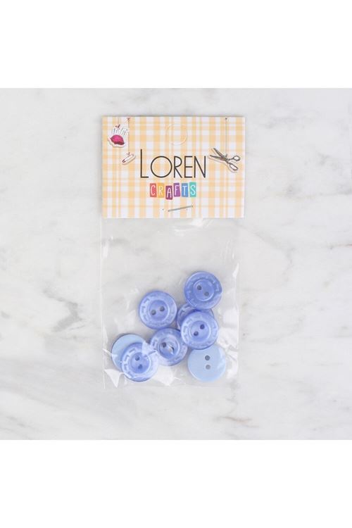 Loren Crafts 8 li Mavi Düğme - 290