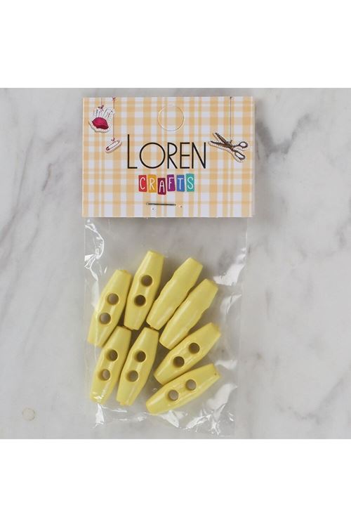 Loren Crafts 8 li sarı çoban düğme - 117