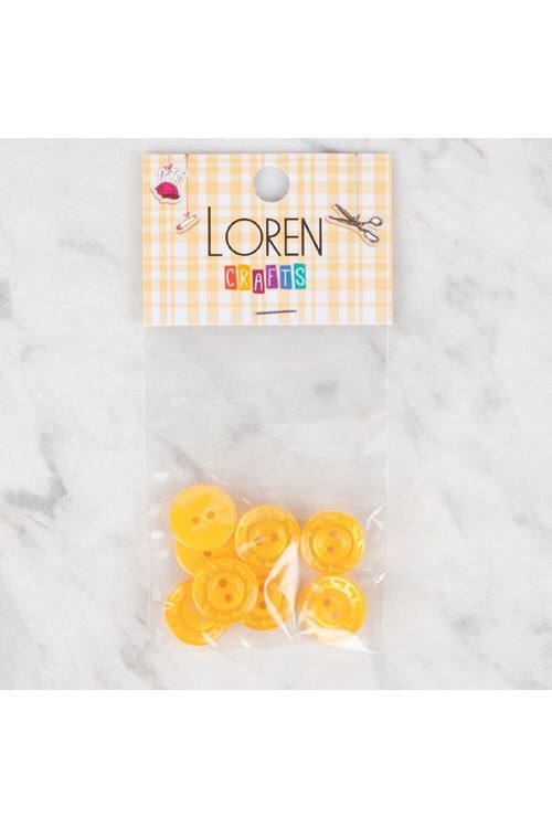 Loren Crafts 8 li Sarı Düğme - 193