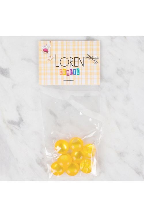 Loren Crafts 8 li Sarı Düğme - 42