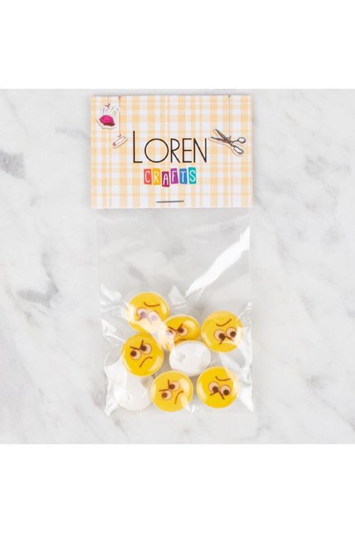 Loren Crafts 8 li Sarı Düğme - 664