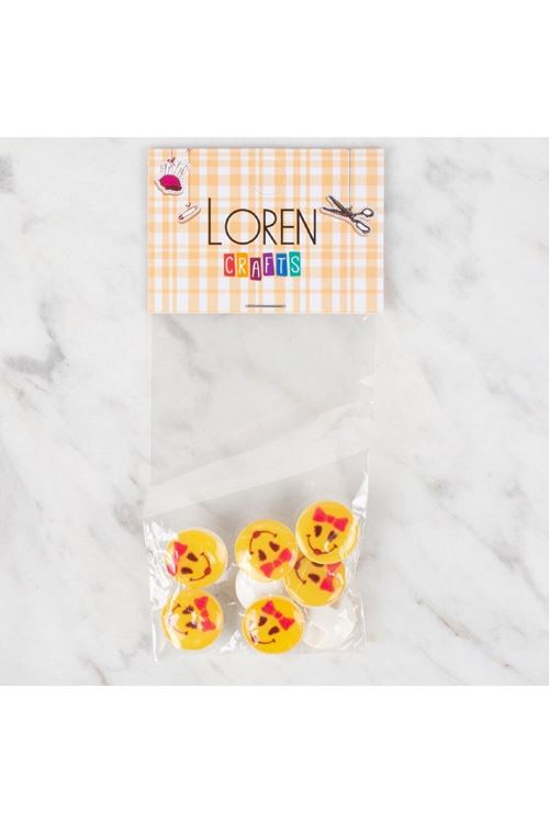 Loren Crafts 8 li Sarı Düğme - 665