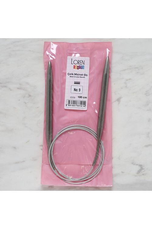 Loren Crafts 9 mm Çelik Misinalı Şiş 100 cm