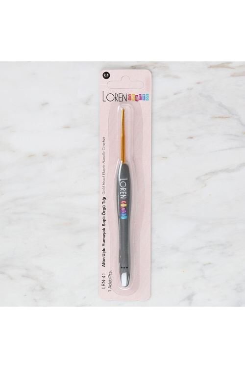 Loren Crafts Altın Uçlu Yumuşak Saplı Yün Tığ LRN