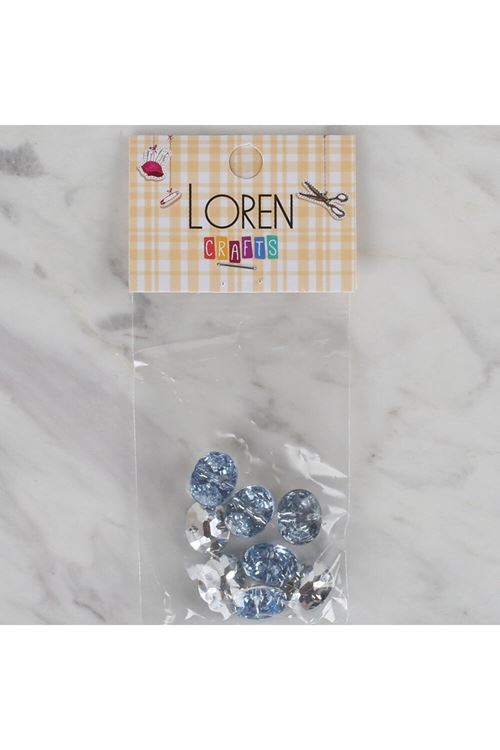 Loren Crafts açık mavi 8 li düğme - 233