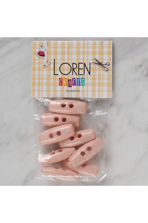 Loren Crafts açık pembe 8 li çoban düğmesi - 71