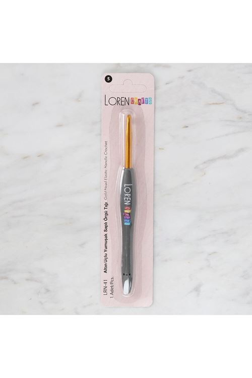 Loren Crafts Altın Uçlu Yumuşak Saplı Yün Tığ LRN