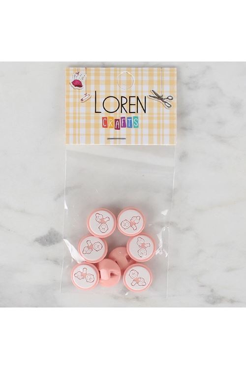 Loren Crafts 8 li Yavruağzı Bebe Düğme - 377
