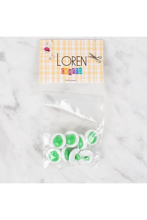 Loren Crafts 8 li Yeşil Uğur Böceği Düğme - 649