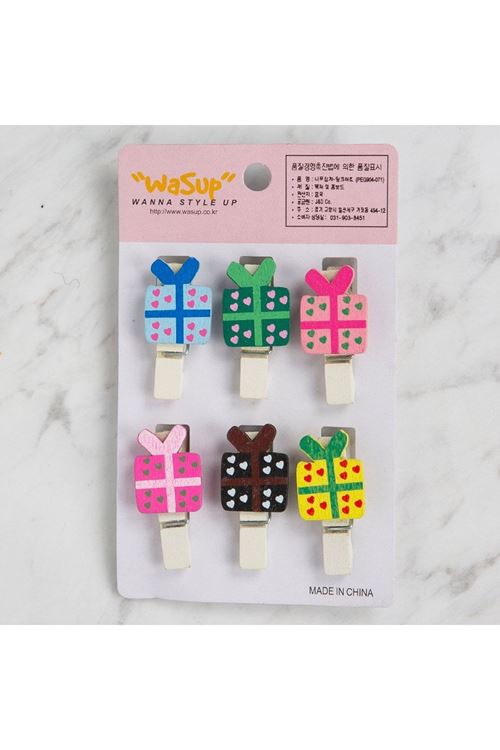 Loren Dekoratif Hediye kutu desenli mandal 6 lı