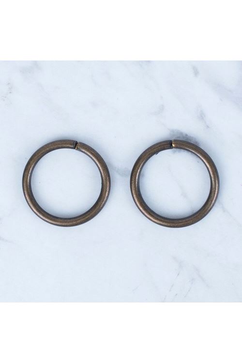 Loren Oksitli Altın Yuvarlak Halka 2 li Paket