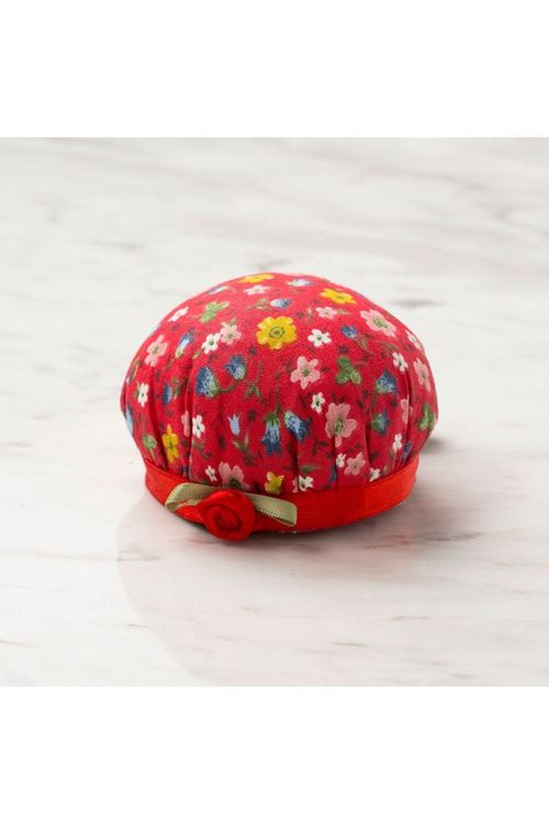 Loren Kola Takılabilir Kırmızı çiçekli iğnedanlık