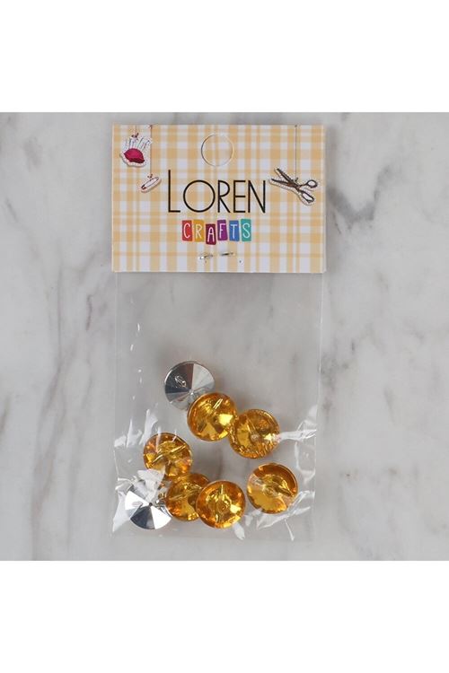 Loren Crafts hardal sarısı 8 li düğme - 206