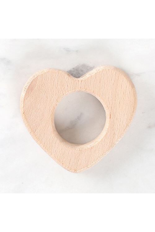 Loren Crafts Kalp Figürlü Organik Ahşap Diş Kaşıyı