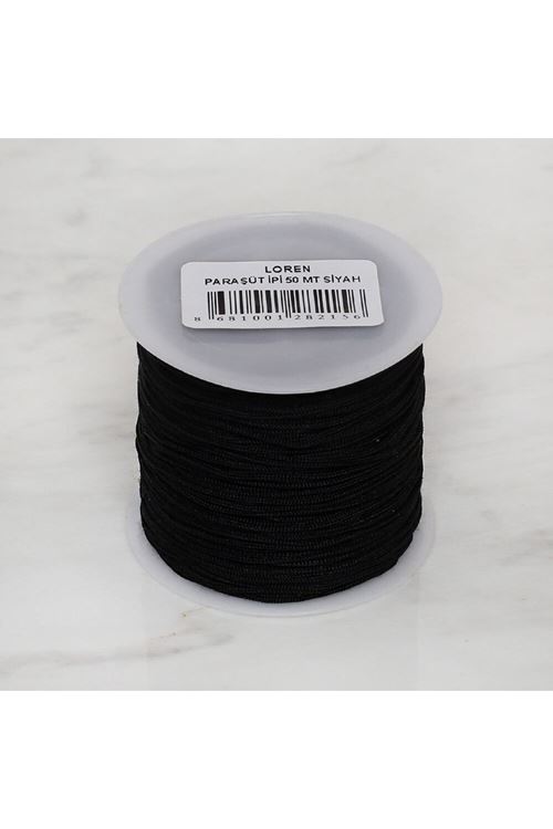 Loren Paraşüt İpi 50 mt Siyah