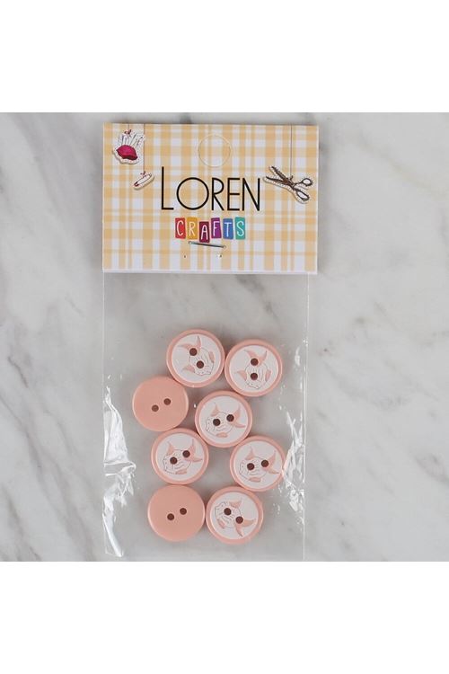 Loren Crafts somon 8 li balık düğme - 569