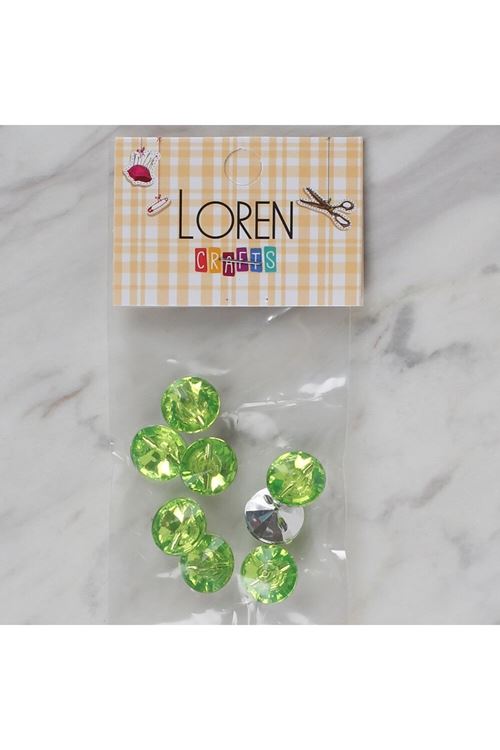 Loren Crafts yeşil 8 li düğme - 211