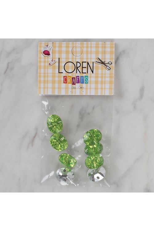 Loren Crafts yeşil 8 li düğme - 247