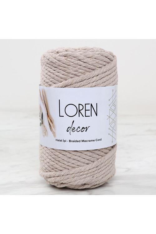 Loren Decor 3 Büküm Makrome İpi Bej - L049