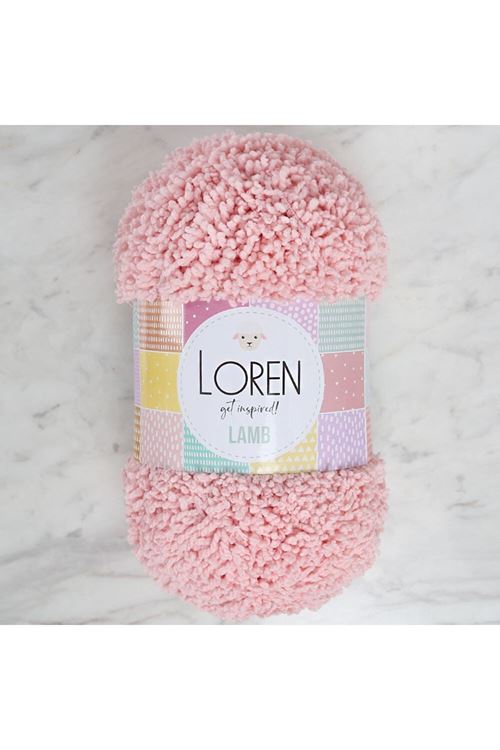 Loren Lamb Pembe El Örgü İpi - R079