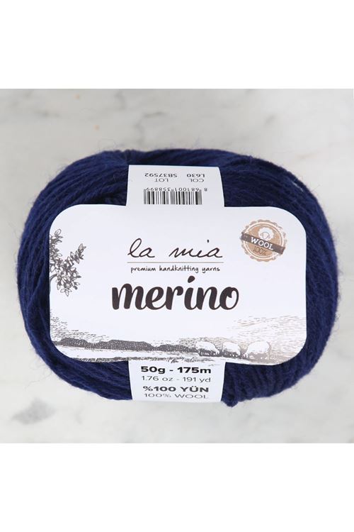 La Mia Merino Lacivert El Örgü İpi - L630