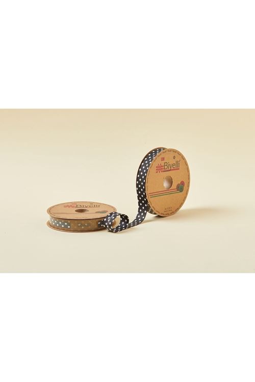 Biye Büyük Puanlı Katlı A22 Siyah 2 Cm 25 Metre %65 Koton %35 Polyester