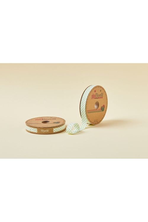 Biye Puanlı Katlı B05 Yeşil 2 Cm 25 Metre %65 Koton %35 Polyester