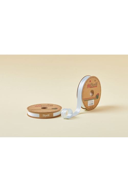 Biye Saten Katlı 003 Açık Mavi 2 Cm 25 Metre %100 Polyester