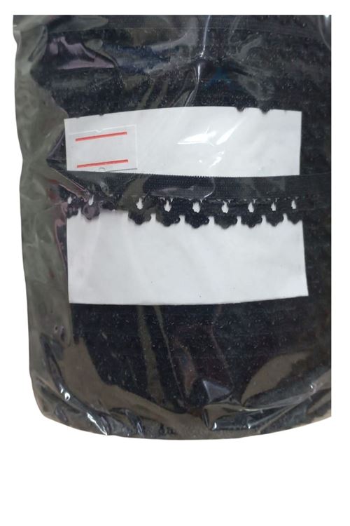 Çamaşır Lastiği Dantelli 1 Cm 1 Metre Siyah