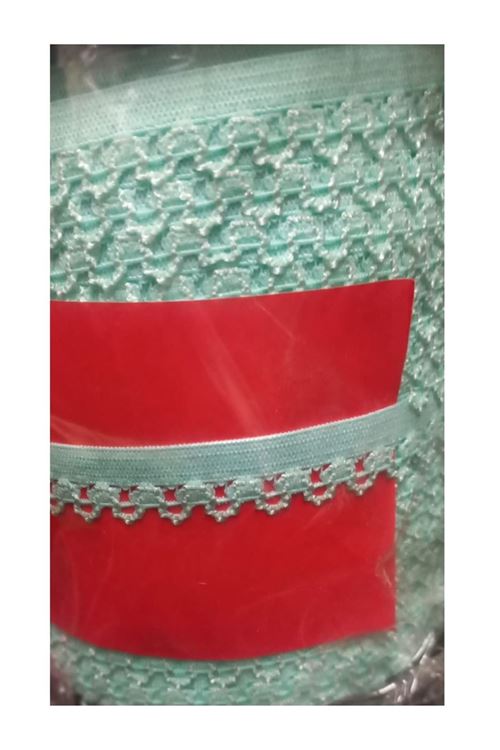 Çamaşır Lastiği Dantelli 1 Cm 1 Metre Su Yeşili