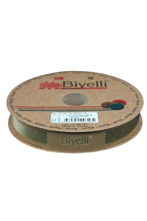 Biye Simli Katlı Ta 2 Cm 25 Metre %50 Simli % 50 Polyester