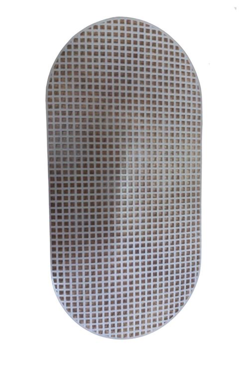 Çanta Kanvası Oval 30x15 Cm Beyaz