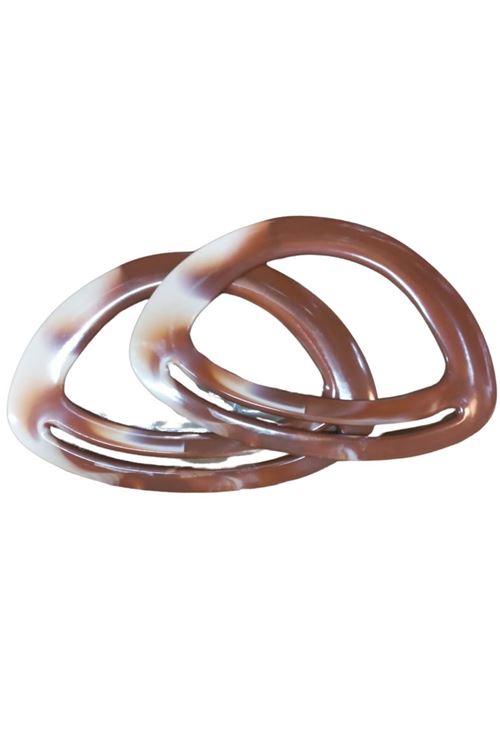 Çanta Sapı Oval Kahverengi-beyaz 18 Cm