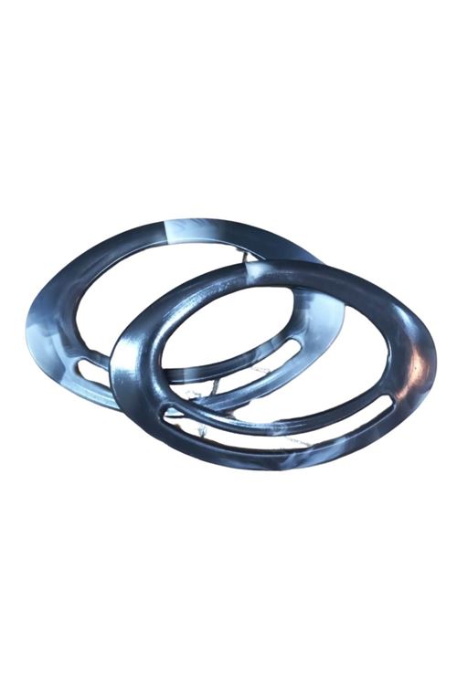 Çanta Sapı Oval Siyah-beyaz 18 Cm